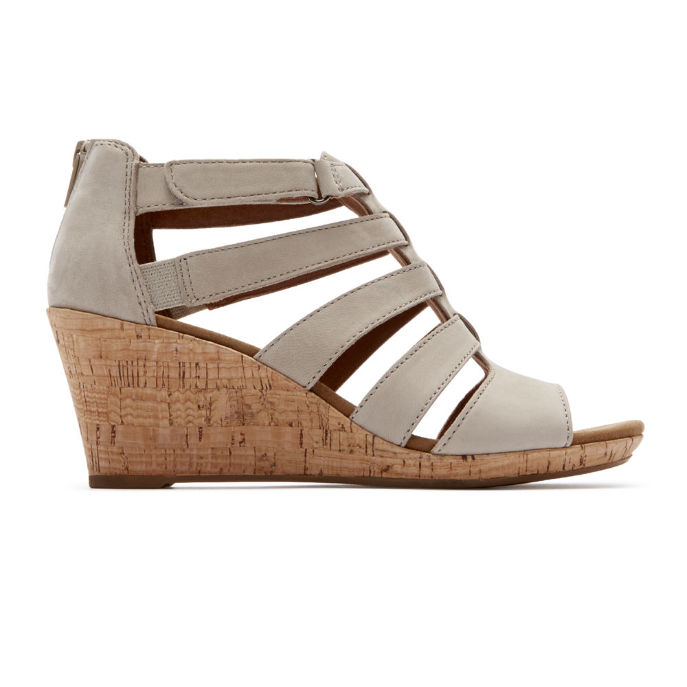 Rockport Womens Sandals Grey - Briah Gladiator - UK 427-IMPAUD